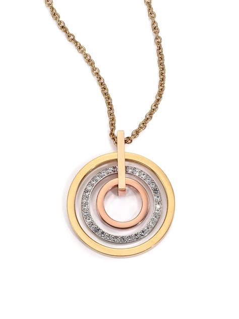 michael kors bezel set pendant|Amazon.com: Michael Kors Stainless Steel and Pavé Crystal .